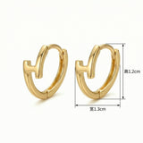 925 Sterling Silver Modern Minimalist Architectural Huggie Hoop Earrings for Everyday Sophistication