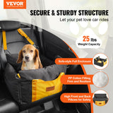 VEVOR Dog Booster Car Seat Pet Car Seat For Small Dog Up To 25lbs Black